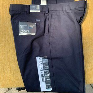 navy izod chinos